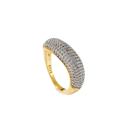 Wholesale Copper Ring Electroplated With Platinum And 18K Gold Geometric Design Fashion Light Luxury Women's Hand Jewelry