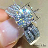 Wholesale Copper Ring Geometric Zircon Inlay For Women