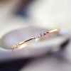 Wholesale Copper Ring Simple Style Inlaid Zircon Tail Ring For Women