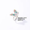 Wholesale Copper Ring With Butterfly Shape Electroplated Platinum And Microinlaid Zircon For Women Simple And Light Luxury Style