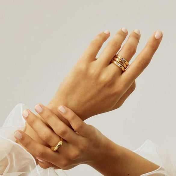 Wholesale Copper Ring With Colorful Zircon And Geometric Pattern Electroplated For Women