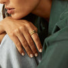 Wholesale Copper Ring With Colorful Zircon And Geometric Pattern Electroplated For Women