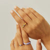 Wholesale Copper Ring With Colorful Zircon And Geometric Pattern Electroplated For Women