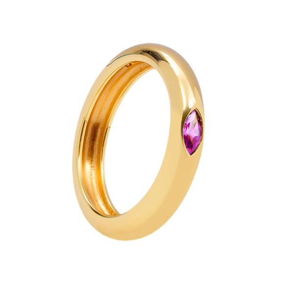 Wholesale Copper Ring With Colorful Zircon And Geometric Pattern Electroplated For Women