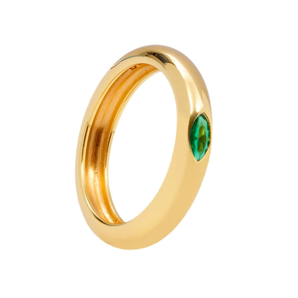 Wholesale Copper Ring With Colorful Zircon And Geometric Pattern Electroplated For Women