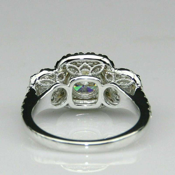 Wholesale Copper Ring With Flower And Geometric Pattern Inlaid Zircon For Women Luxury Business Style Jewelry