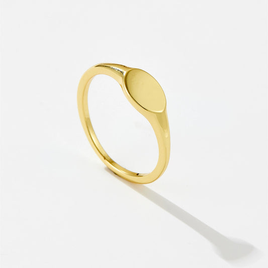 Wholesale Copper Ring With Geometric Design And Electroplating Platinum 18K Gold Light Luxury Style