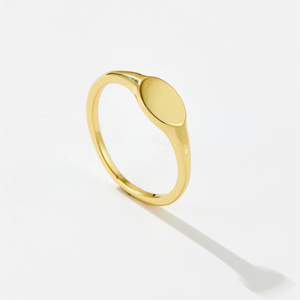 Wholesale Copper Ring With Geometric Design And Electroplating Platinum 18K Gold Light Luxury Style