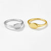 Wholesale Copper Ring With Geometric Design And Electroplating Platinum 18K Gold Light Luxury Style