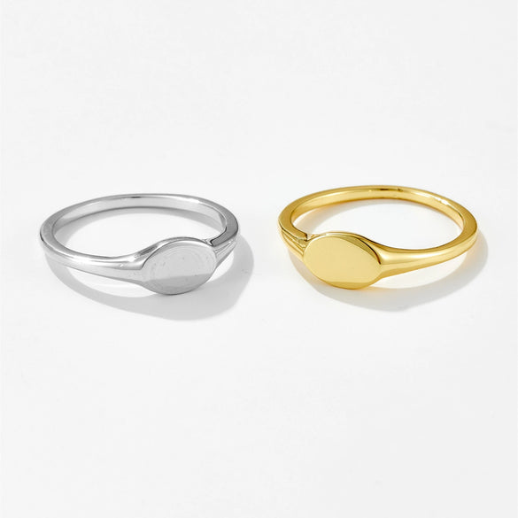 Wholesale Copper Ring With Geometric Design And Electroplating Platinum 18K Gold Light Luxury Style