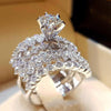 Wholesale Copper Ring With Star Shape And Geometric Design Inlaid With Zircon For Women And Couple Exaggerated Style