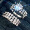 Wholesale Copper Ring With Star Shape And Geometric Design Inlaid With Zircon For Women And Couple Exaggerated Style