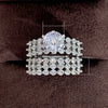 Wholesale Copper Ring With Star Shape And Geometric Design Inlaid With Zircon For Women And Couple Exaggerated Style
