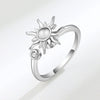 Wholesale Copper Rotatable Sunflower Ring For Women With Electroplating And Geometric Design