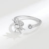 Wholesale Copper Rotatable Sunflower Ring For Women With Electroplating And Geometric Design