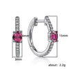 Wholesale Copper Round Bead Earrings With Geometric Pattern And Inlaid Zircon For Women