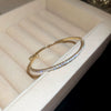Wholesale Copper Round Diamond Opening Highend Geometric Women's Bracelet