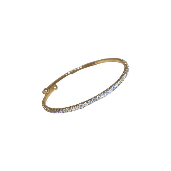 Wholesale Copper Round Diamond Opening Highend Geometric Women's Bracelet