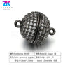 Wholesale Copper Round Microinlay Magnetic Buckle Head Accessories For Necklace And Bracelet With Electroplating Treatment