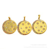 Wholesale Copper Round Pendant Necklace With Electroplated Finish And Star Moon Diamond Design Jewelry