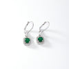 Wholesale Copper Round Zircon Inlay Women's Simple Fashion Light Luxury Highend Temperament Colorful Earrings