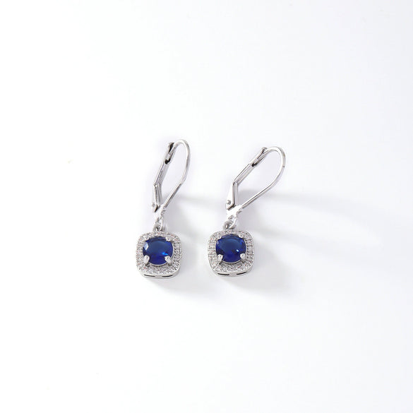 Wholesale Copper Round Zircon Inlay Women's Simple Fashion Light Luxury Highend Temperament Colorful Earrings