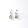 Wholesale Copper Round Zircon Inlay Women's Simple Fashion Light Luxury Highend Temperament Colorful Earrings