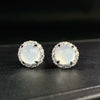 Wholesale Copper S925 Chalcedony Women's Fashion Geometric Electroplated Earrings