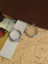 Wholesale Copper S925 Silver Needle Twist Earrings With Geometric Design And Electroplating Treatment Retro Cold Style For Women