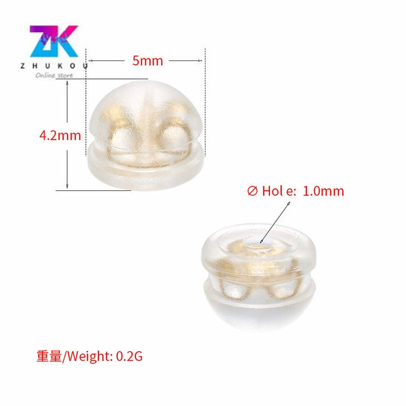 Wholesale Copper Silicone Ear Plug Accessories With Semicircle Pattern And Electroplating Treatment