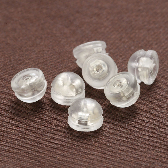 Wholesale Copper Silicone Ear Plug Accessories With Semicircle Pattern And Electroplating Treatment