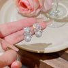 Wholesale Copper 925 Silver Needle Zircon And Pearl Earrings With Sweet Bow Design For Women
