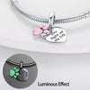 Wholesale Copper Silver Plated Colorful Luminous Clover Star Charm Dripping Oil Bracelet Necklace Beads