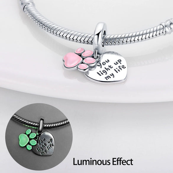 Wholesale Copper Silver Plated Colorful Luminous Clover Star Charm Dripping Oil Bracelet Necklace Beads
