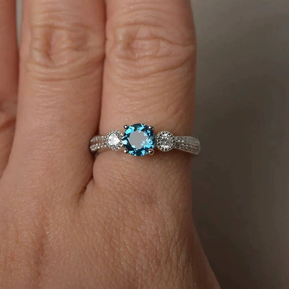 Wholesale Copper Simple Geometric Engagement Ring For Women
