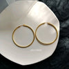 Wholesale Copper Simple Geometric Round Hollow Earrings For Women With Real Gold Plating