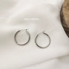 Wholesale Copper Simple Geometric Round Hollow Earrings For Women With Real Gold Plating