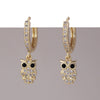 Wholesale Copper Simple Micropaved Zircon Earrings With Heart Butterfly Ear Hook Ear Buckle Geometric And Heart Shape Design For Women