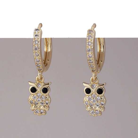 Wholesale Copper Simple Micropaved Zircon Earrings With Heart Butterfly Ear Hook Ear Buckle Geometric And Heart Shape Design For Women