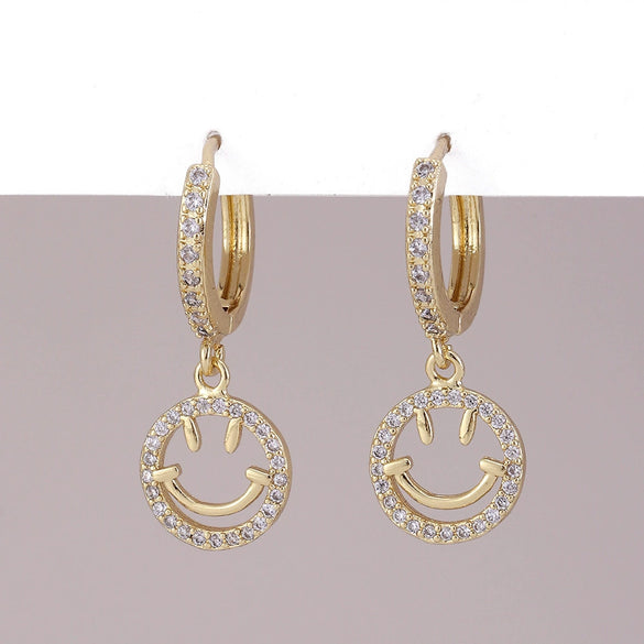 Wholesale Copper Simple Micropaved Zircon Earrings With Heart Butterfly Ear Hook Ear Buckle Geometric And Heart Shape Design For Women