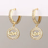 Wholesale Copper Simple Micropaved Zircon Earrings With Heart Butterfly Ear Hook Ear Buckle Geometric And Heart Shape Design For Women