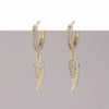 Wholesale Copper Simple Micropaved Zircon Earrings With Heart Butterfly Ear Hook Ear Buckle Geometric And Heart Shape Design For Women