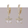 Wholesale Copper Simple Micropaved Zircon Earrings With Heart Butterfly Ear Hook Ear Buckle Geometric And Heart Shape Design For Women