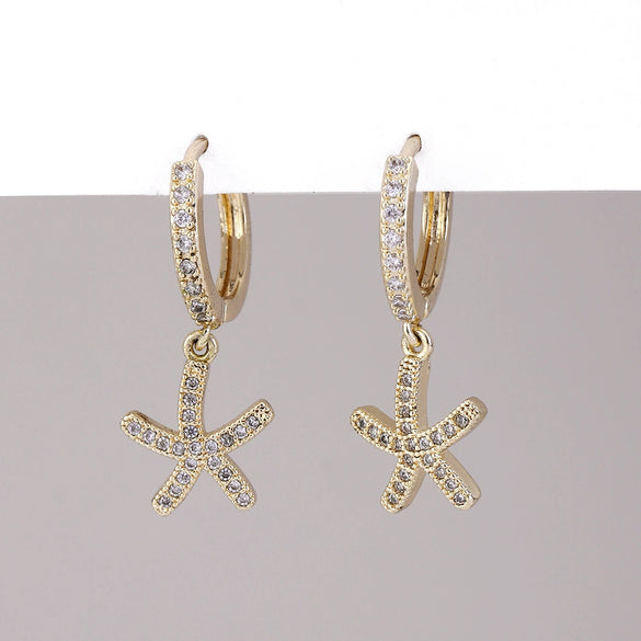 Wholesale Copper Simple Micropaved Zircon Earrings With Heart Butterfly Ear Hook Ear Buckle Geometric And Heart Shape Design For Women