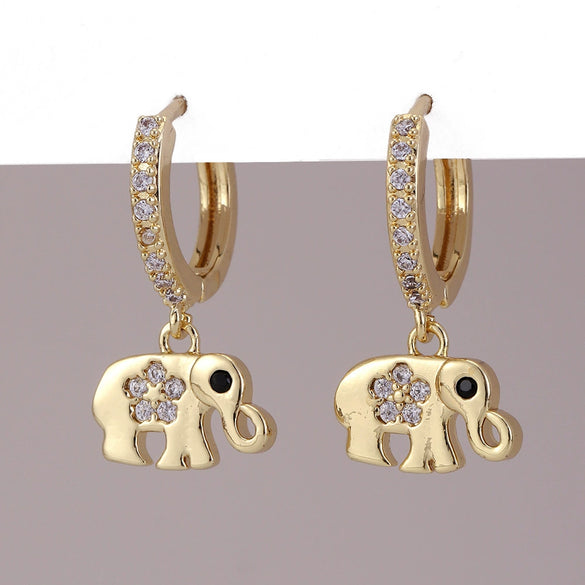 Wholesale Copper Simple Micropaved Zircon Earrings With Heart Butterfly Ear Hook Ear Buckle Geometric And Heart Shape Design For Women