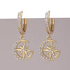 Wholesale Copper Simple Micropaved Zircon Earrings With Heart Butterfly Ear Hook Ear Buckle Geometric And Heart Shape Design For Women