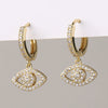 Wholesale Copper Simple Micropaved Zircon Earrings With Heart Butterfly Ear Hook Ear Buckle Geometric And Heart Shape Design For Women