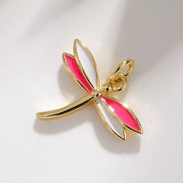 Wholesale Copper Small Animal Pendant With Dripping Oil And Diamondembedded Including Butterfly Turtle Bee Dragonfly