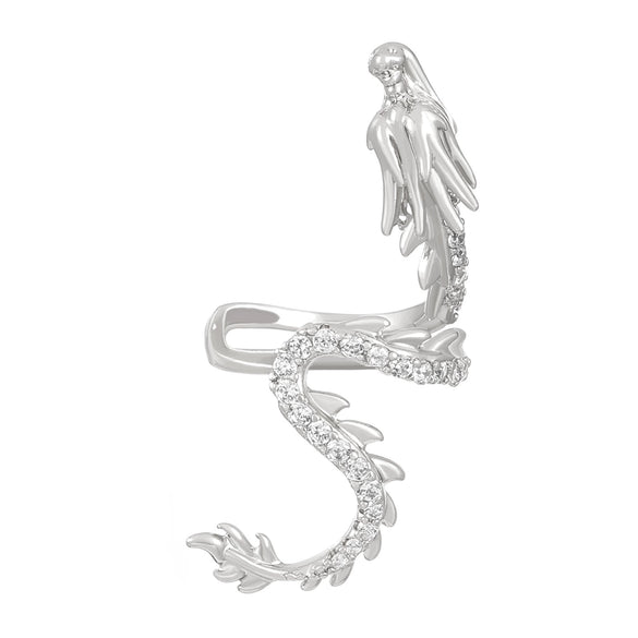 Wholesale Copper Snake Ear Clip Electroplated Animal Zodiac Punk Retro Style For Women