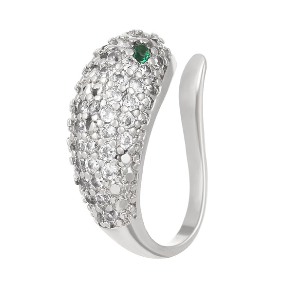 Wholesale Copper Snake Ear Clip Electroplated Animal Zodiac Punk Retro Style For Women